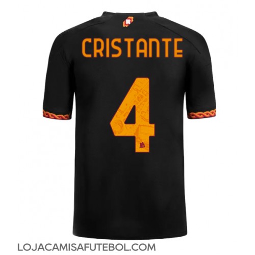 Camisa de Futebol AS Roma Bryan Cristante #4 Equipamento Alternativo 2023-24 Manga Curta